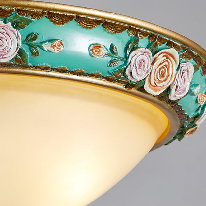 Pastoral Ceiling Light | Stained Glass & Resin | Blue & White, 3 Sizes Available