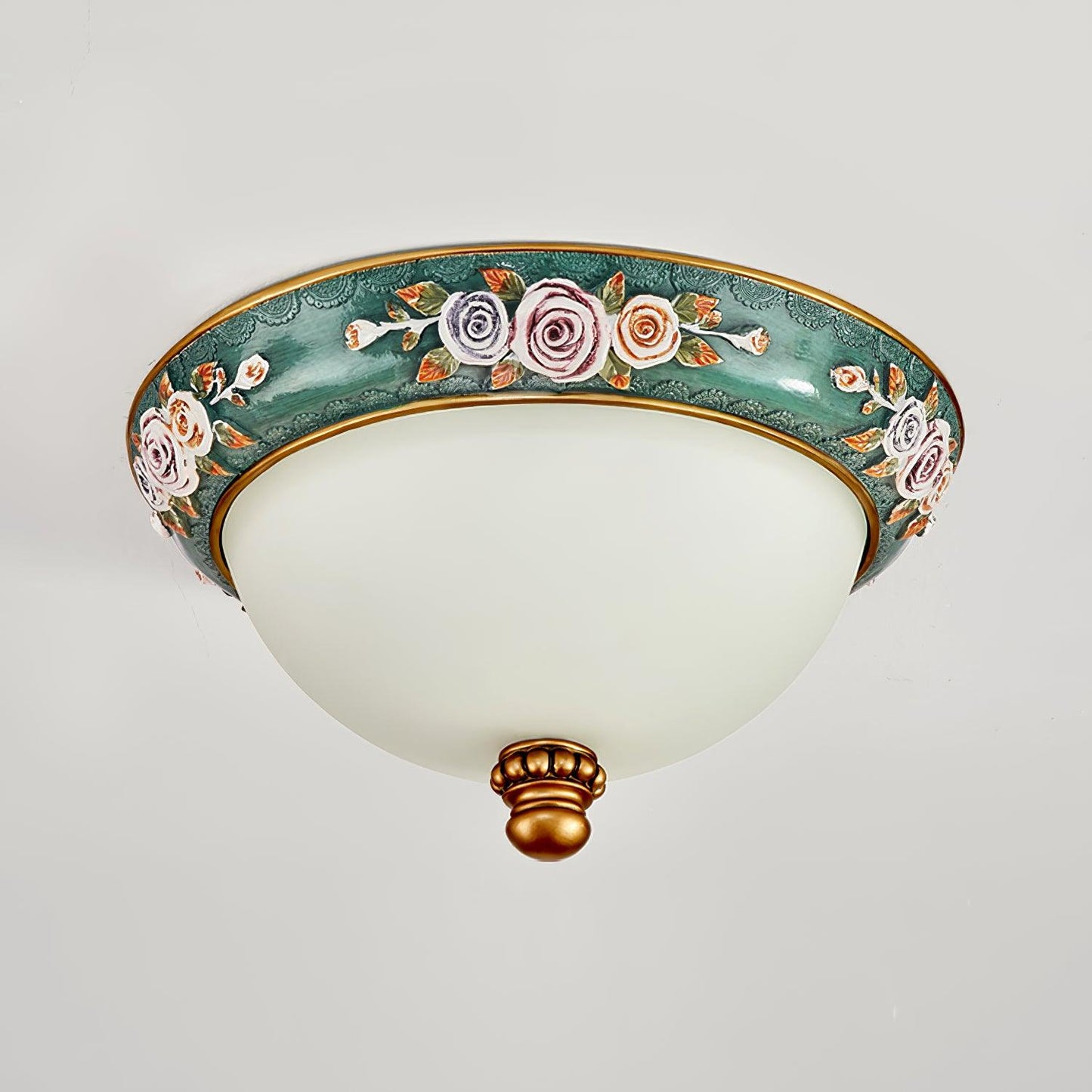 Pastoral Ceiling Light | Stained Glass & Resin | Blue & White, 3 Sizes Available