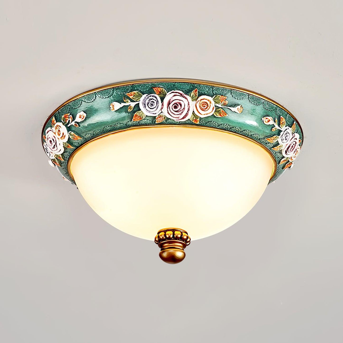 Pastoral Ceiling Light | Stained Glass & Resin | Blue & White, 3 Sizes Available