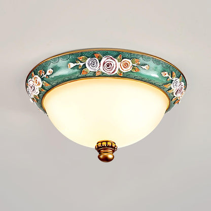 Pastoral Ceiling Light | Stained Glass & Resin | Blue & White, 3 Sizes Available
