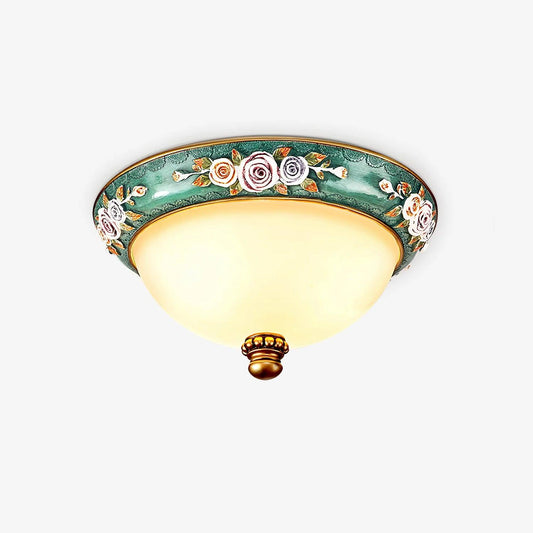 Pastoral Ceiling Light | Stained Glass & Resin | Blue & White, 3 Sizes Available