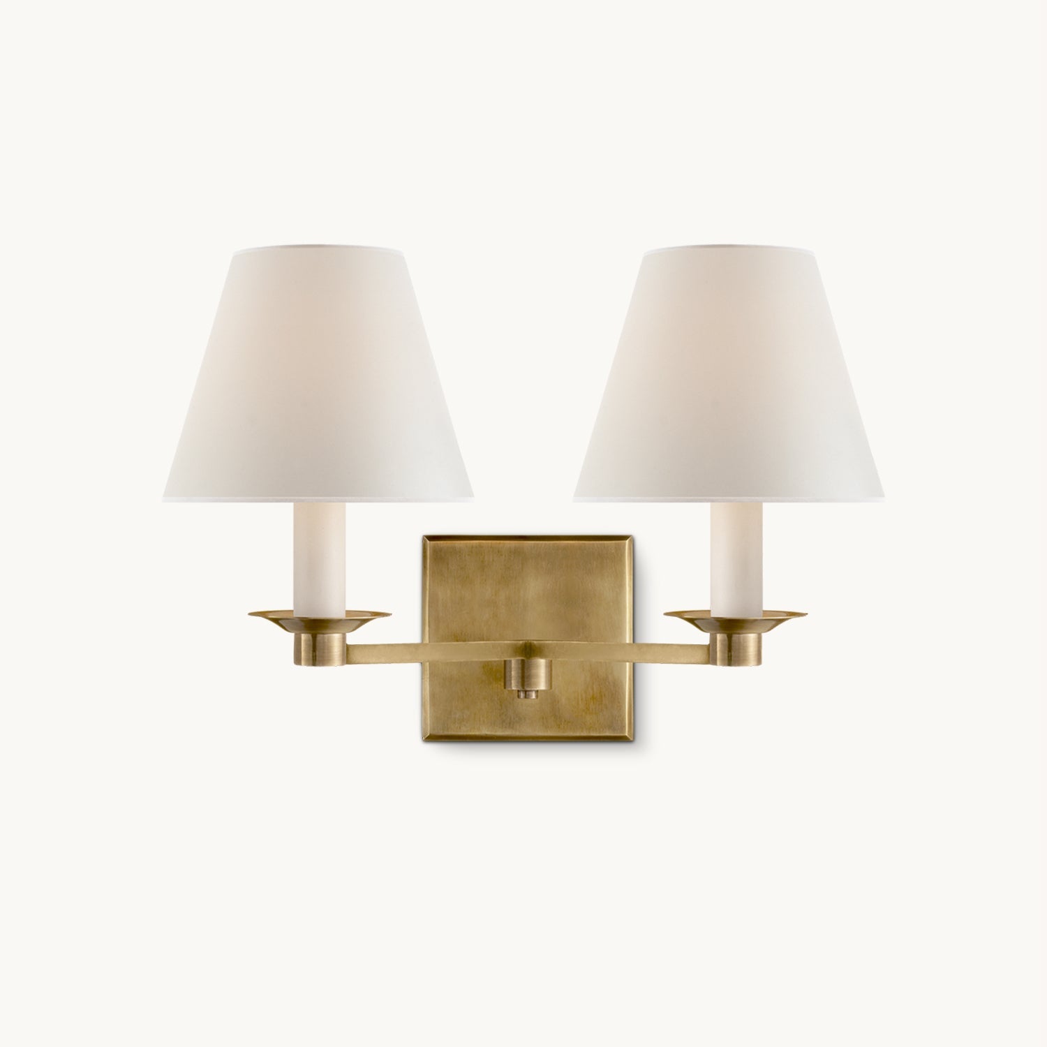 Pauline Wall Lamp | Polished Brass & White Shade | 1 Light