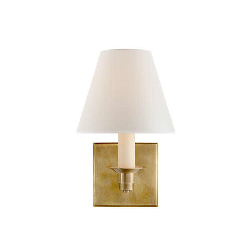 Pauline Wall Lamp | Polished Brass & White Shade | 1 Light