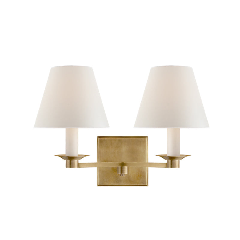 Pauline Wall Lamp | Polished Brass & White Shade | 1 Light