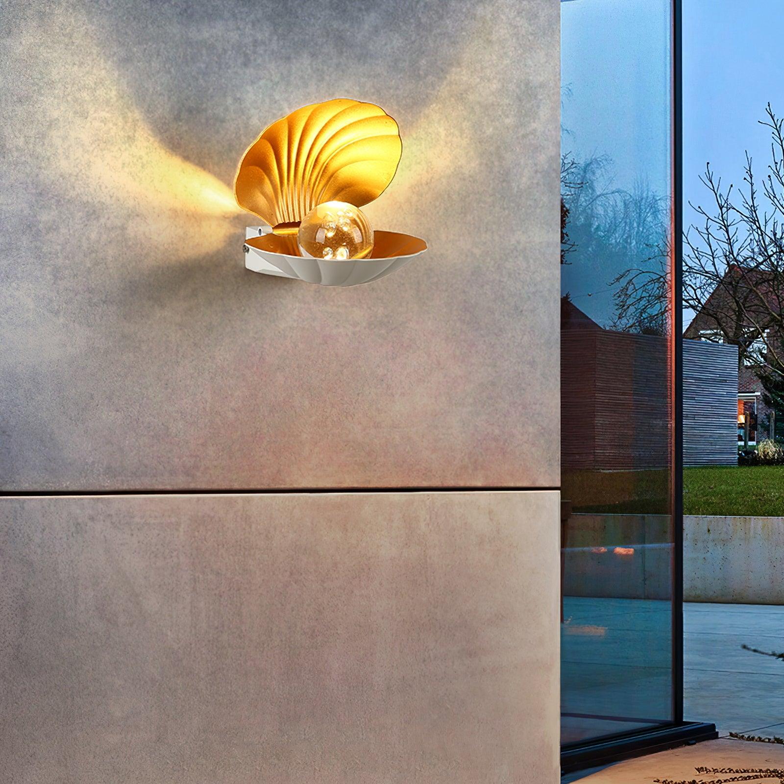 Pearl Clam Wall Light | Aluminum & Acrylic | Set of 2
