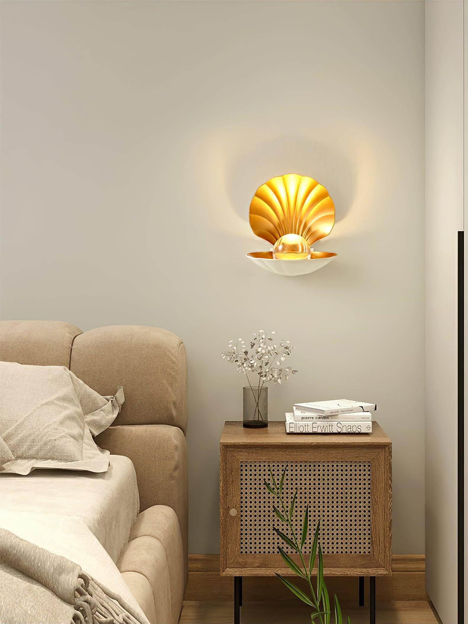 Pearl Clam Wall Light | Aluminum & Acrylic | Set of 2
