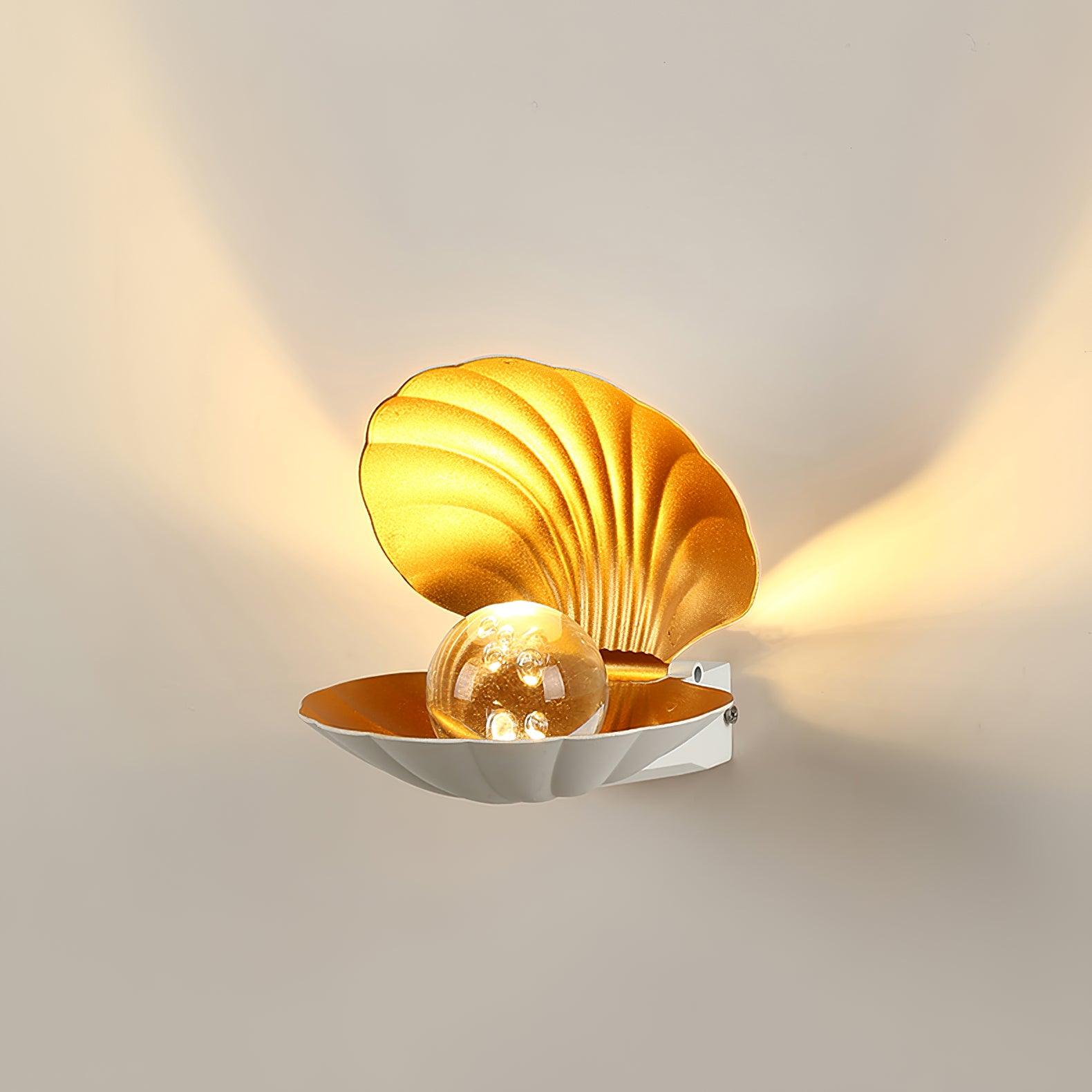 Pearl Clam Wall Light | Aluminum & Acrylic | Set of 2