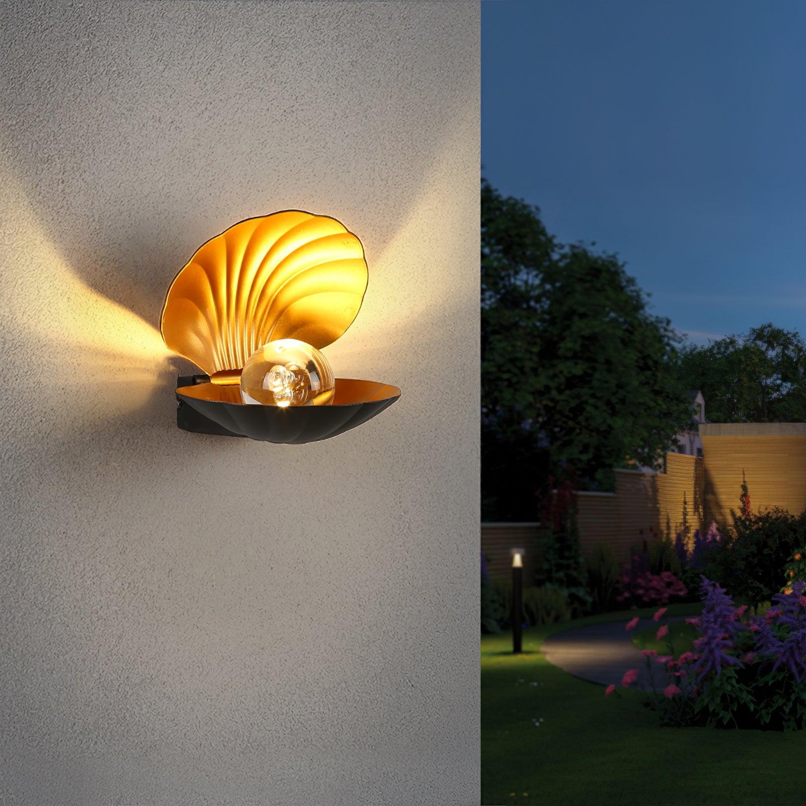 Pearl Clam Wall Light | Aluminum & Acrylic | Set of 2