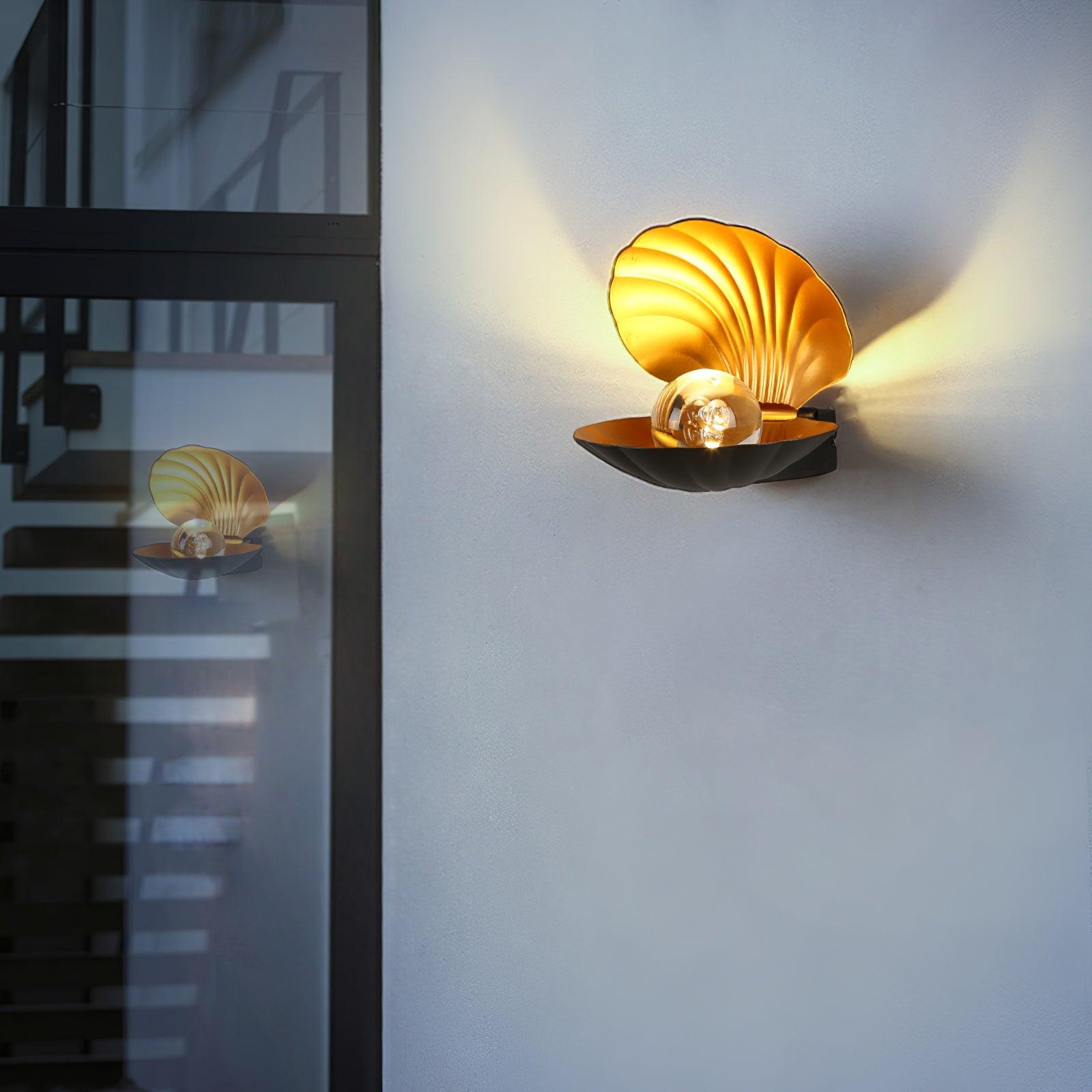 Pearl Clam Wall Light | Aluminum & Acrylic | Set of 2