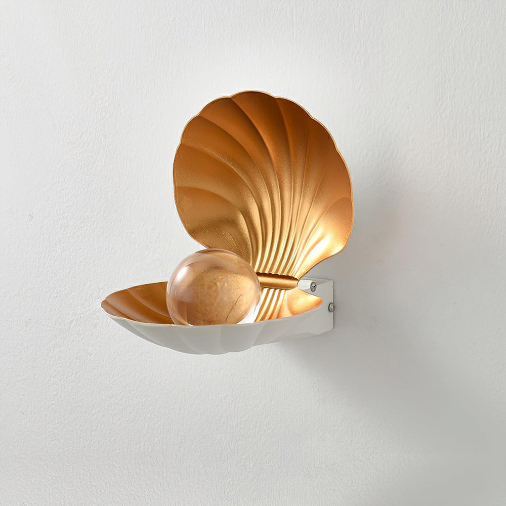 Pearl Clam Wall Light | Aluminum & Acrylic | Set of 2