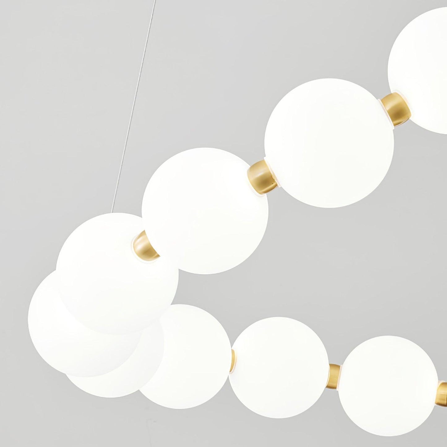 Pearl Necklace Chandelier | Brass & Acrylic | Adjustable Length