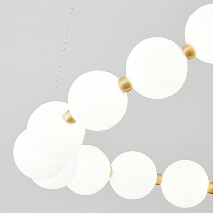 Pearl Necklace Chandelier | Brass & Acrylic | Adjustable Length