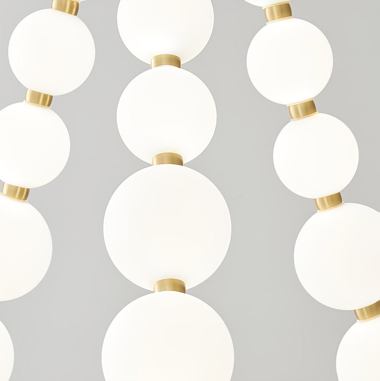 Pearl Necklace Chandelier | Brass & Acrylic | Adjustable Length