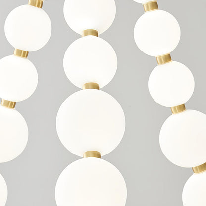 Pearl Necklace Chandelier | Brass & Acrylic | Adjustable Length
