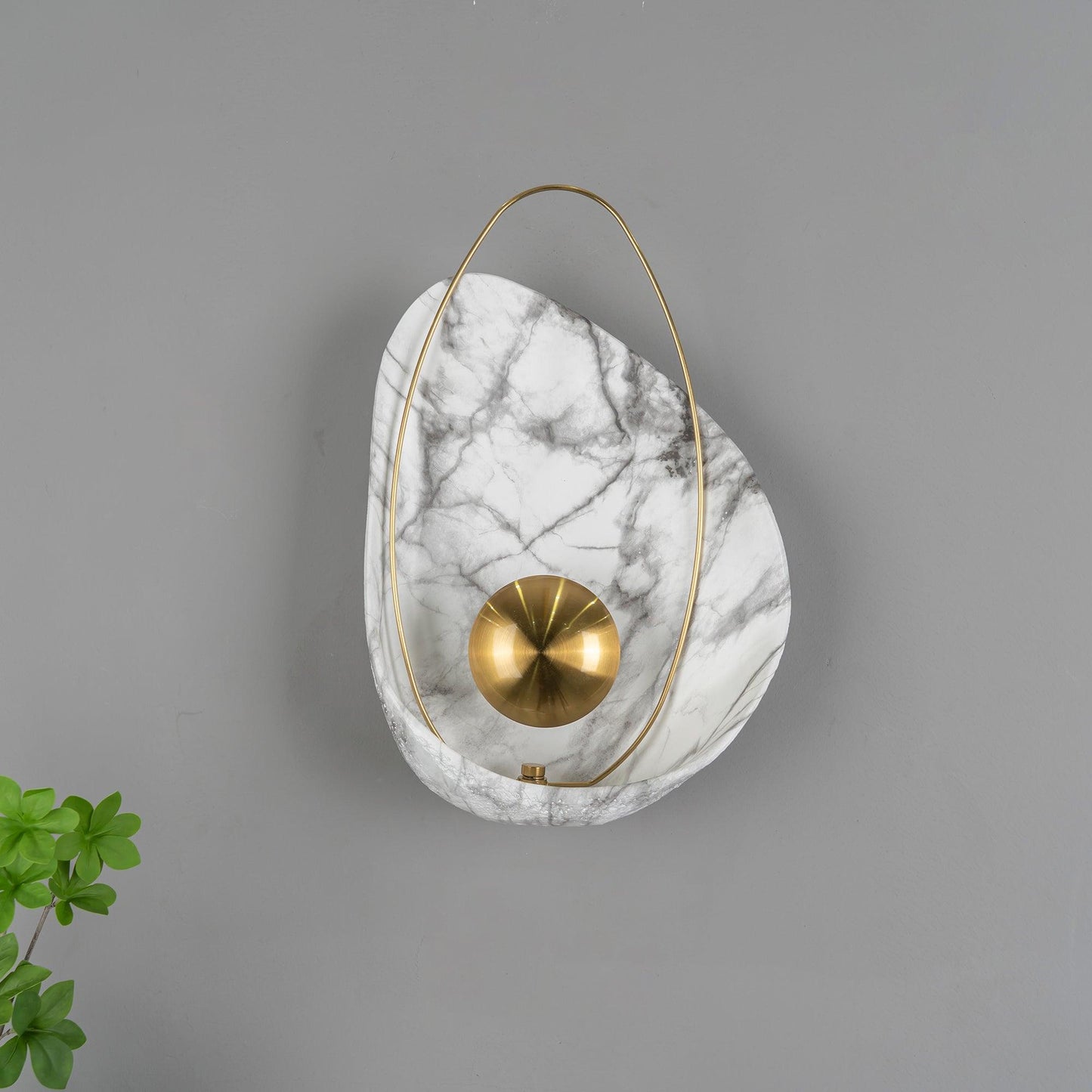 Pearl Wall Lamp | Hand-Made Resin & Copper | Set of 2