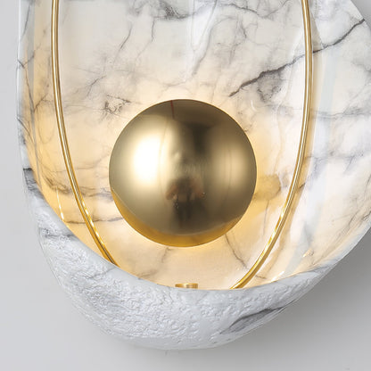 Pearl Wall Lamp | Hand-Made Resin & Copper | Set of 2