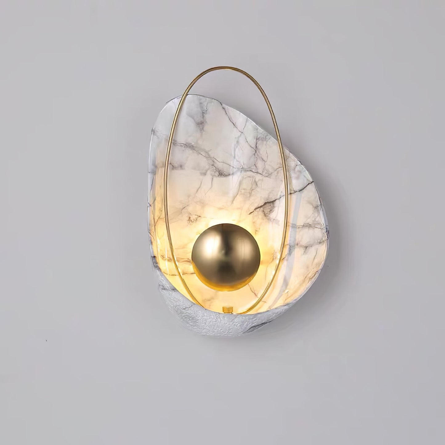 Pearl Wall Lamp | Hand-Made Resin & Copper | Set of 2