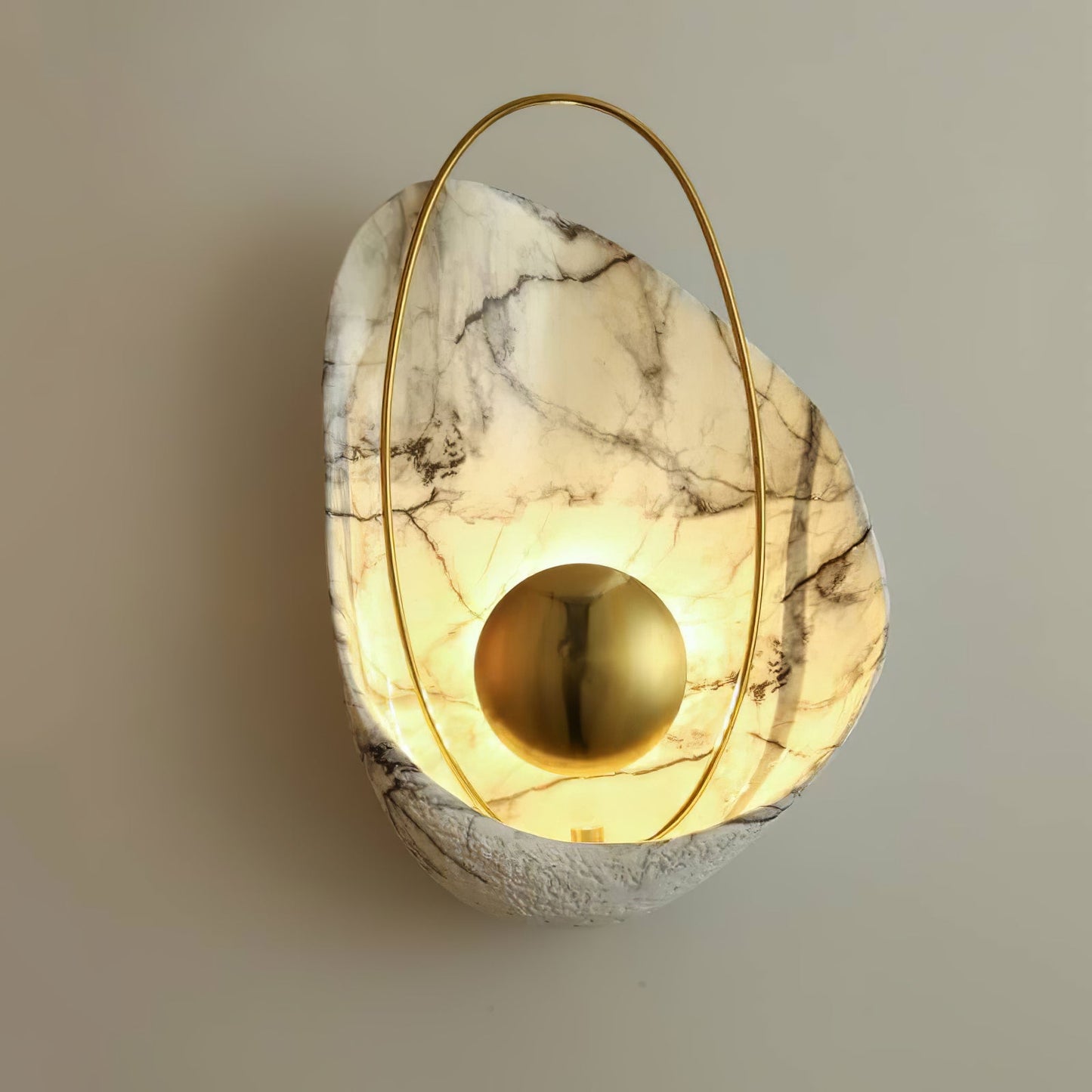 Pearl Wall Lamp | Hand-Made Resin & Copper | Set of 2