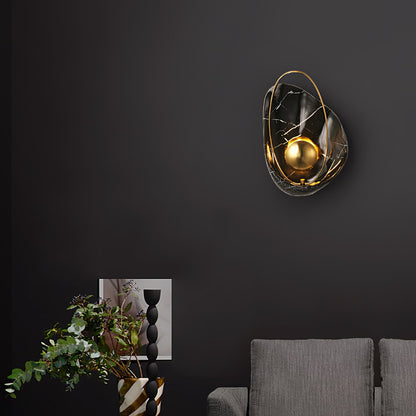 Pearl Wall Lamp | Hand-Made Resin & Copper | Set of 2