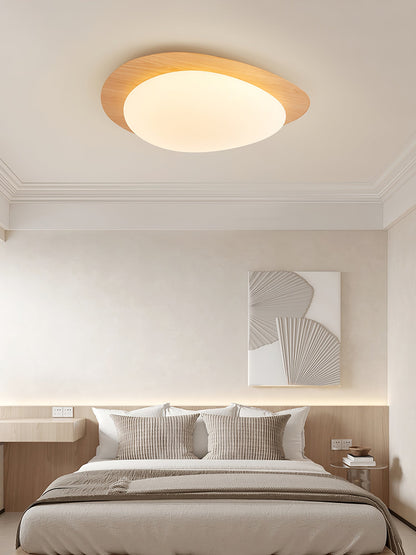 Pebble Walnut Ceiling Light | Integrated LED | Multiple Sizes