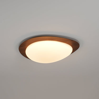 Pebble Walnut Ceiling Light | Integrated LED | Multiple Sizes
