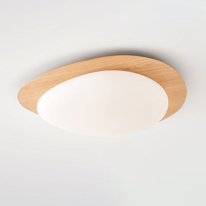 Pebble Walnut Ceiling Light | Integrated LED | Multiple Sizes
