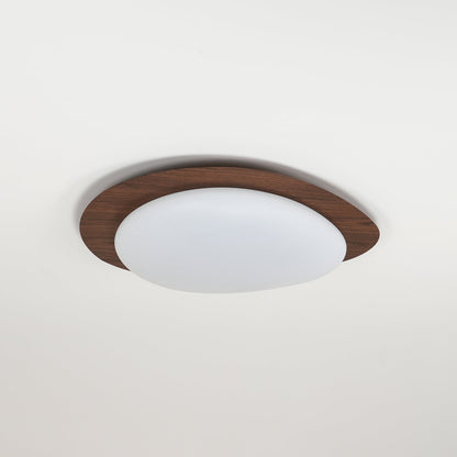 Pebble Walnut Ceiling Light | Integrated LED | Multiple Sizes