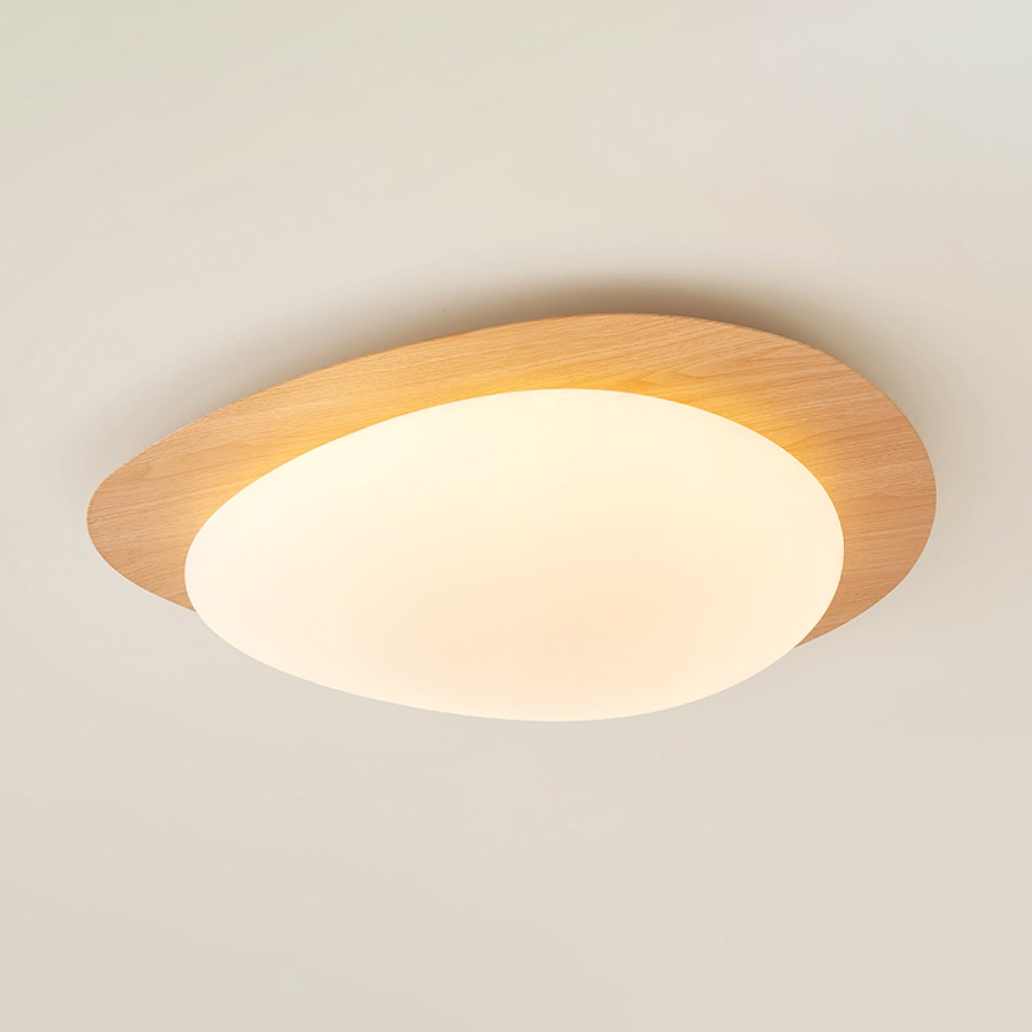Pebble Walnut Ceiling Light | Integrated LED | Multiple Sizes