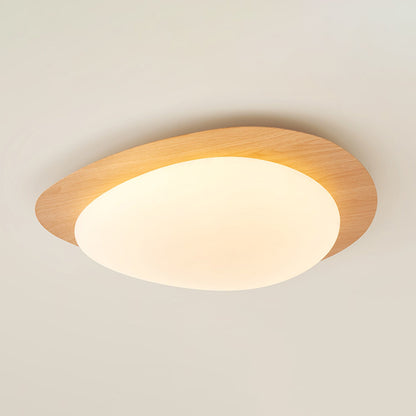 Pebble Walnut Ceiling Light | Integrated LED | Multiple Sizes