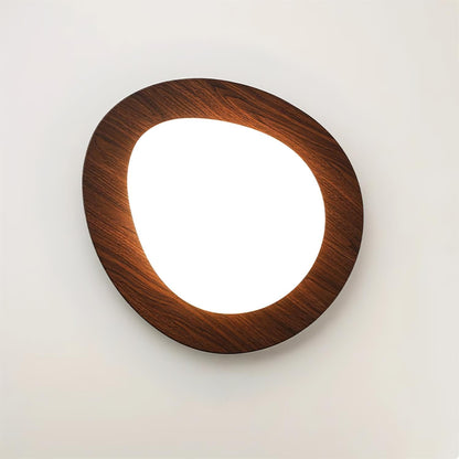 Pebble Walnut Ceiling Light | Integrated LED | Multiple Sizes