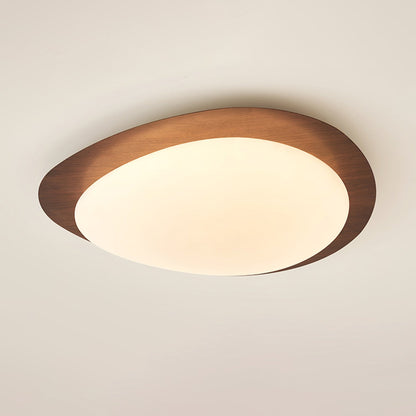 Pebble Walnut Ceiling Light | Integrated LED | Multiple Sizes
