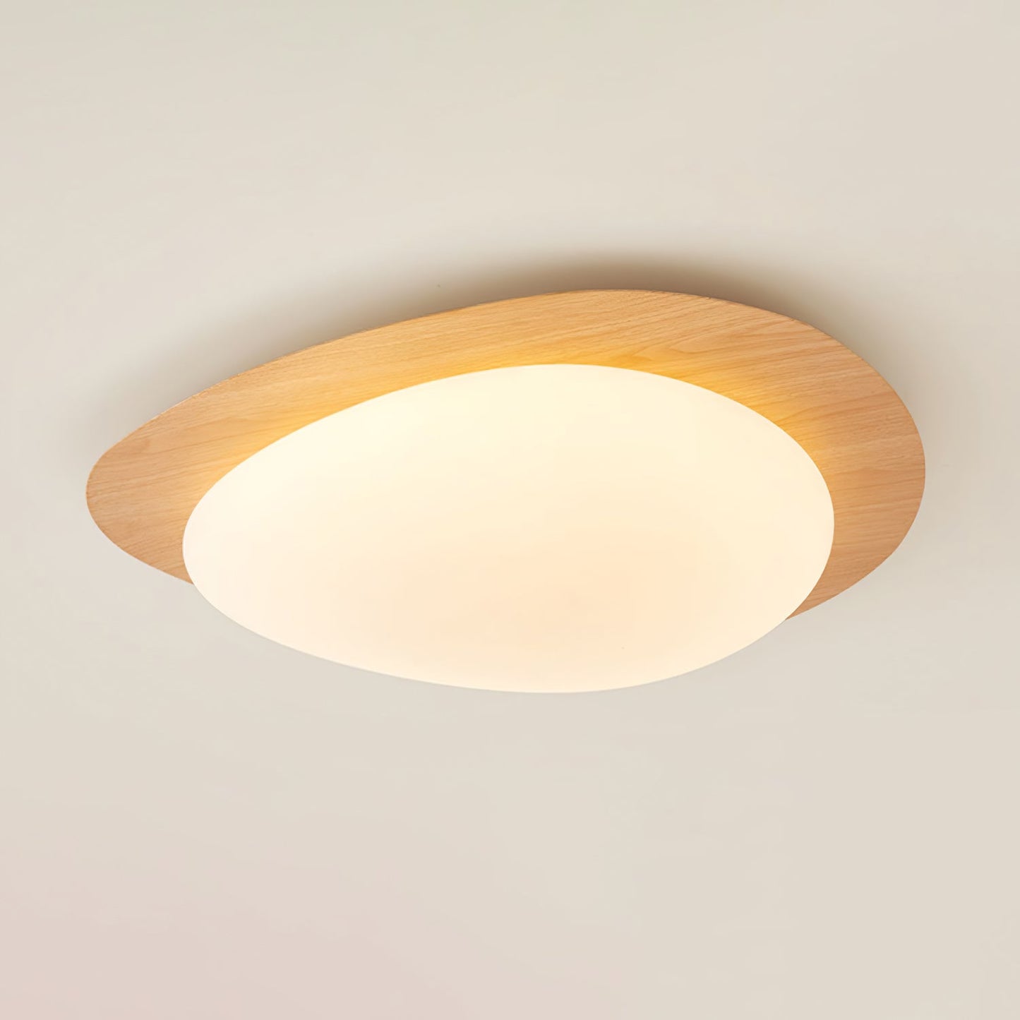 Pebble Walnut Ceiling Light | Integrated LED | Multiple Sizes