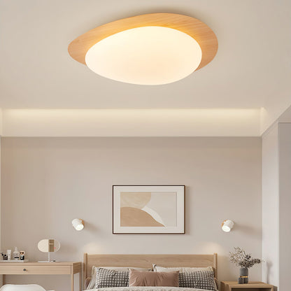 Pebble Walnut Ceiling Light | Integrated LED | Multiple Sizes