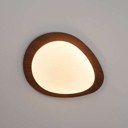Pebble Walnut Ceiling Light | Integrated LED | Multiple Sizes