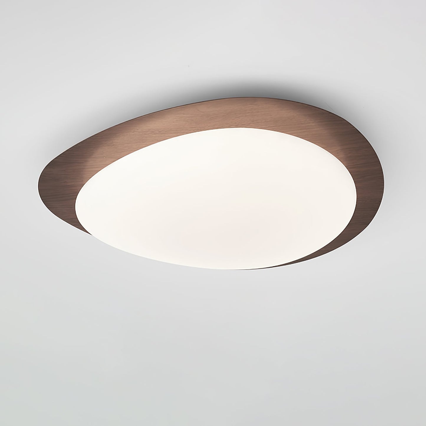 Pebble Walnut Ceiling Light | Integrated LED | Multiple Sizes