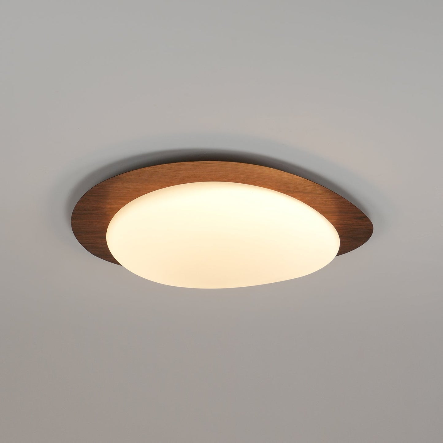 Pebble Walnut Ceiling Light | Integrated LED | Multiple Sizes