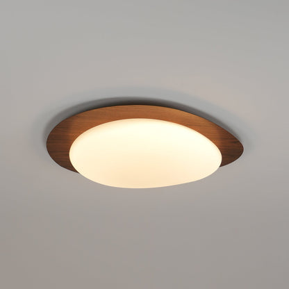 Pebble Walnut Ceiling Light | Integrated LED | Multiple Sizes