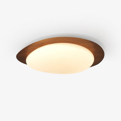 Pebble Walnut Ceiling Light | Integrated LED | Multiple Sizes