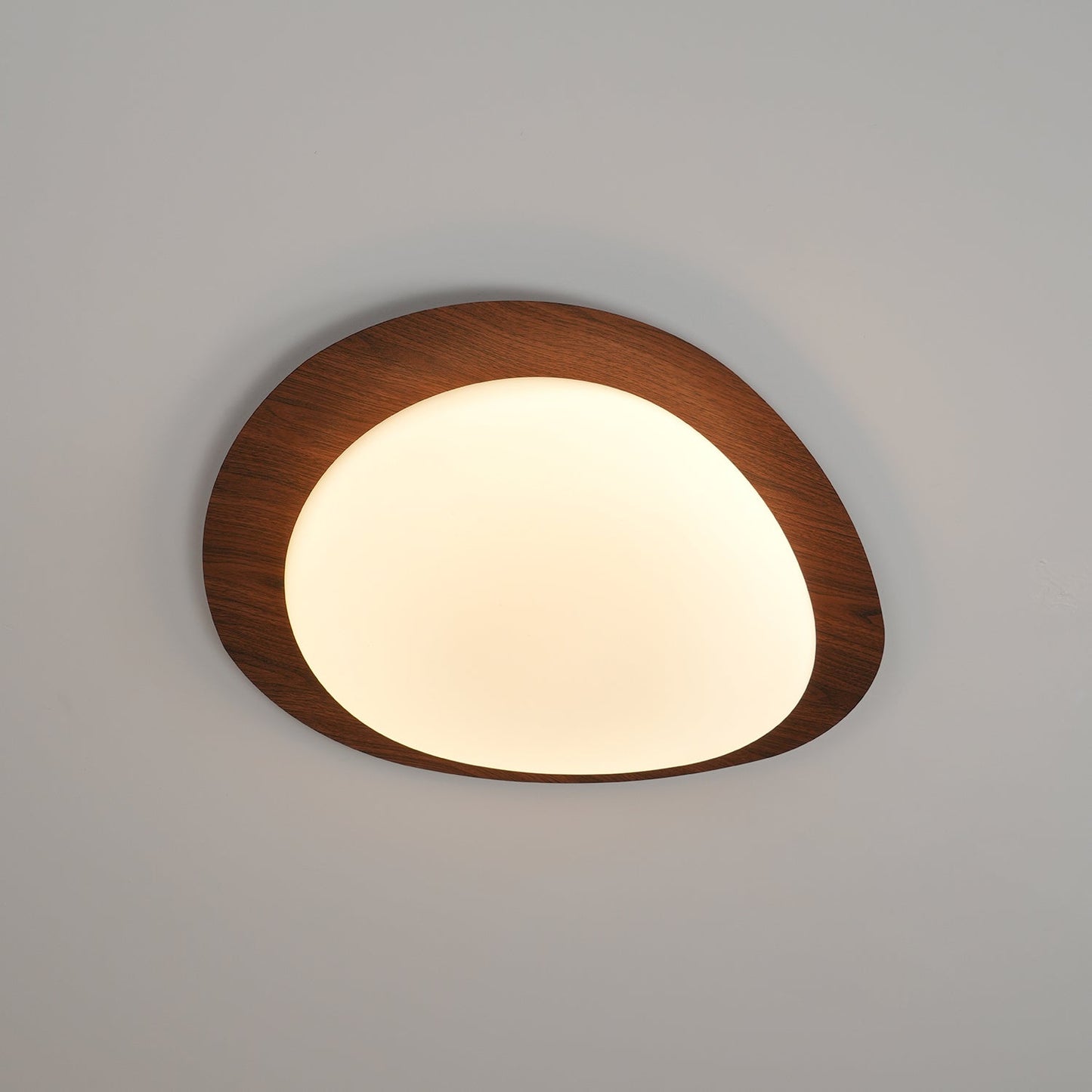 Pebble Walnut Ceiling Light | Integrated LED | Multiple Sizes