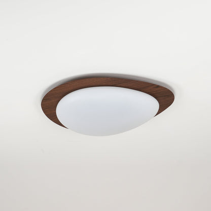 Pebble Walnut Ceiling Light | Integrated LED | Multiple Sizes