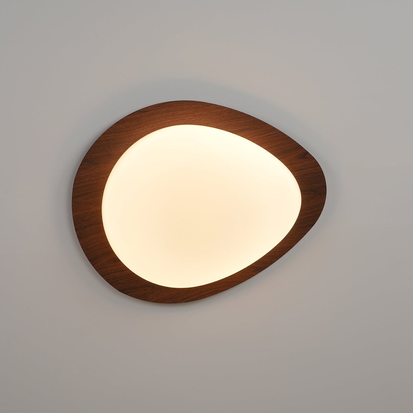 Pebble Walnut Ceiling Light | Integrated LED | Multiple Sizes