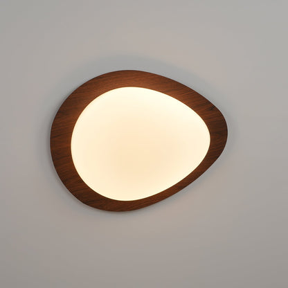 Pebble Walnut Ceiling Light | Integrated LED | Multiple Sizes