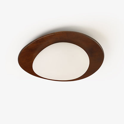 Pebble Ceiling Light | Walnut Wood & Acrylic | 38cm/58cm Diameter