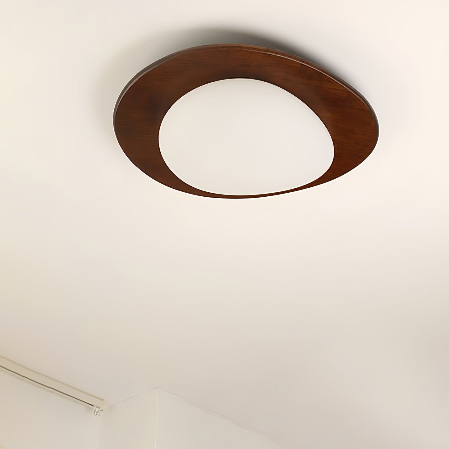 Pebble Ceiling Light | Walnut Wood & Acrylic | 38cm/58cm Diameter