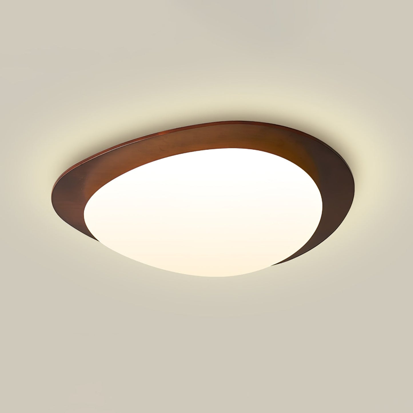 Pebble Ceiling Light | Walnut Wood & Acrylic | 38cm/58cm Diameter