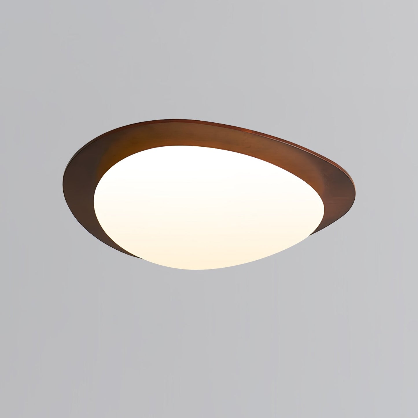 Pebble Ceiling Light | Walnut Wood & Acrylic | 38cm/58cm Diameter