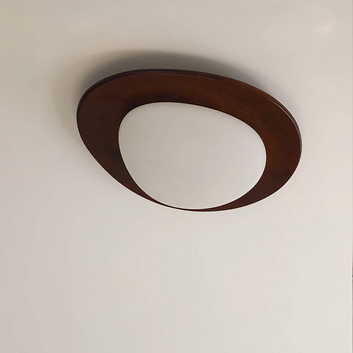 Pebble Ceiling Light | Walnut Wood & Acrylic | 38cm/58cm Diameter