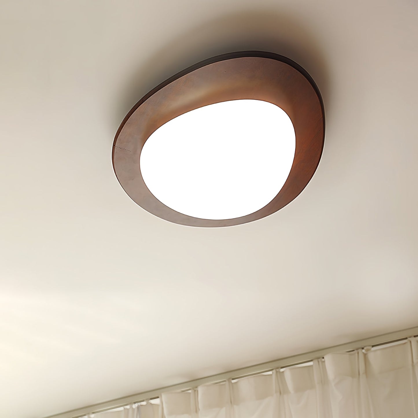 Pebble Ceiling Light | Walnut Wood & Acrylic | 38cm/58cm Diameter