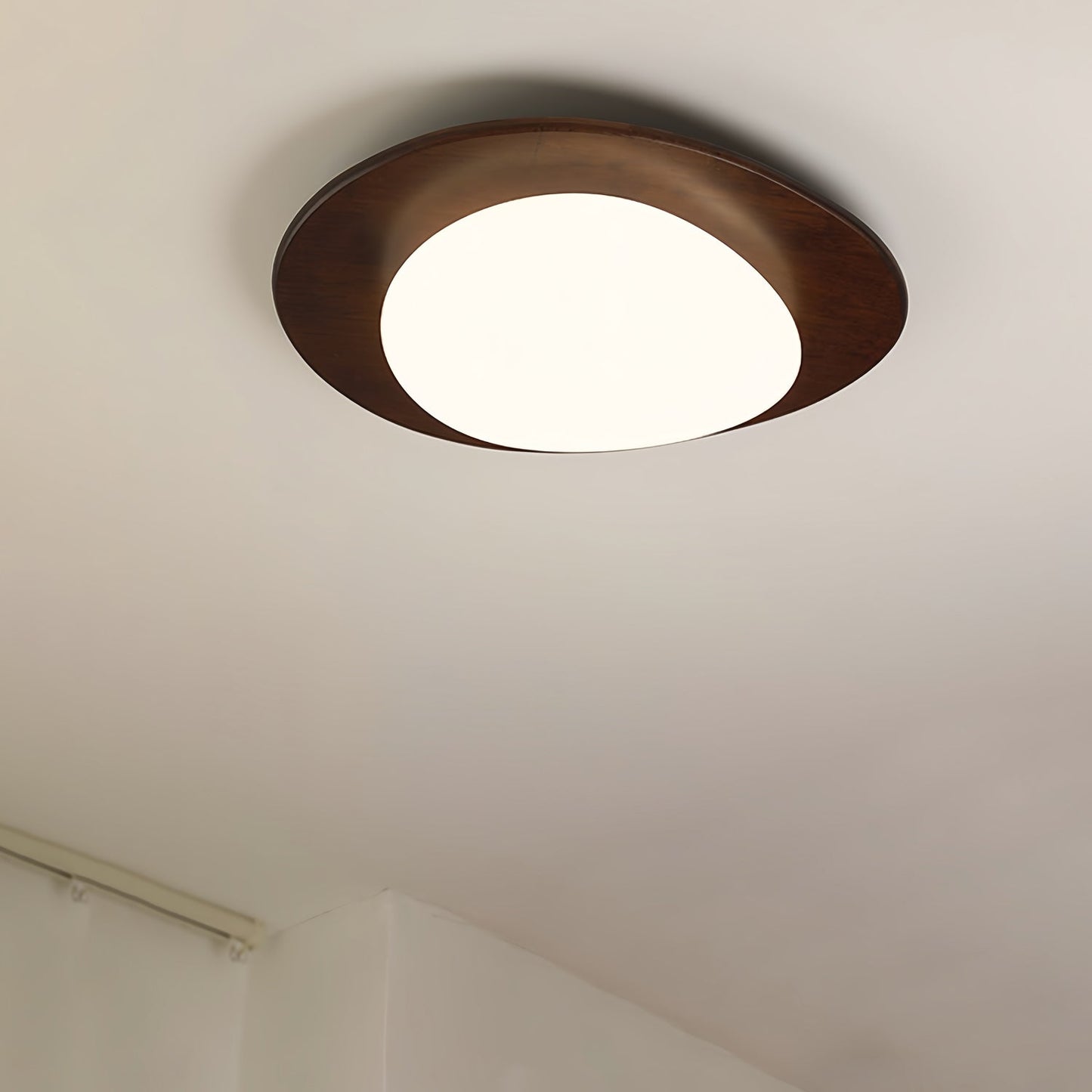 Pebble Ceiling Light | Walnut Wood & Acrylic | 38cm/58cm Diameter