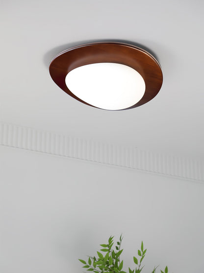 Pebble Ceiling Light | Walnut Wood & Acrylic | 38cm/58cm Diameter